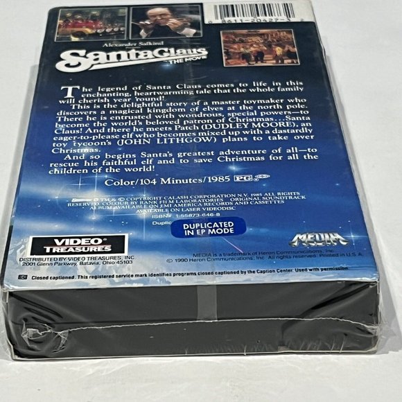 Vintage 1990 Santa Claus The Movie Dudley Moore Movie VHS Sealed  Video Treasure - Picture 10 of 15